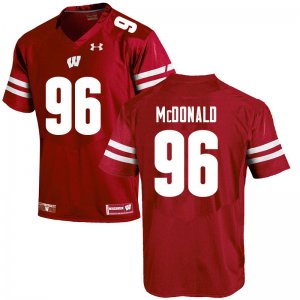 Men's Wisconsin Badgers NCAA #96 Cade McDonald Red Authentic Under Armour Stitched College Football Jersey TD31A25VW